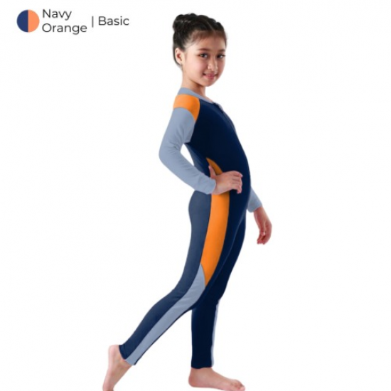 Baju Renang Silver UPF Youth Lengan Panjang Navy